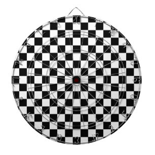 Black and White Classic Chequerboard by STaylor Dartboard