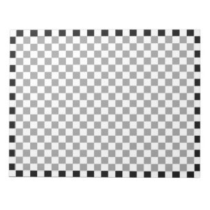 Black and White Classic Chequerboard by STaylor Notepad