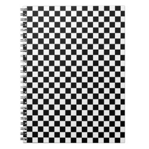 Black and White Classic Chequerboard by STaylor Spiral Notebook