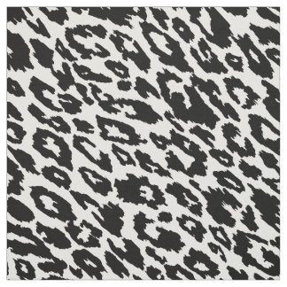 Black and White Classic Leopard Fabric