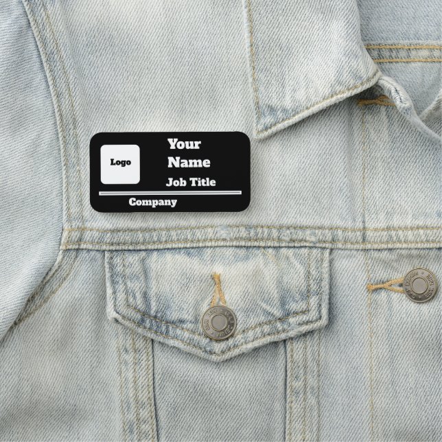 black and white classic name tag (In Situ)