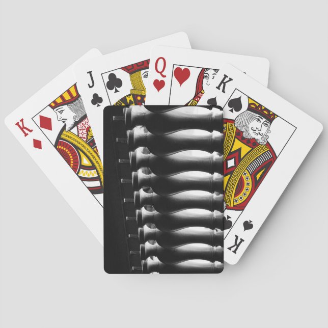 Black and White Classic Playing Cards (Back)