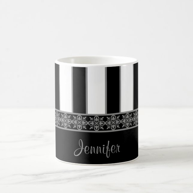 Black and white coffee mug (Center)