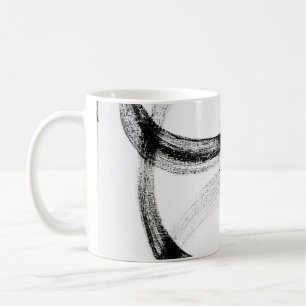 Black and White Coffee Mug Modern