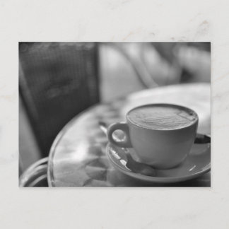 Black and White Coffee Postcard
