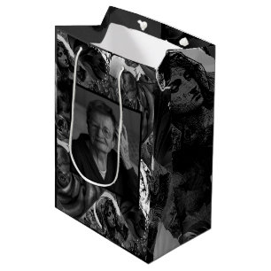 Black And White Collage Catholic Christian Photo Medium Gift Bag