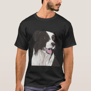 Black and White Collie with Brown eyes T-Shirt