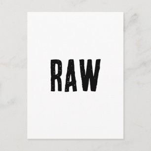 Black and White colour RAW Postcard