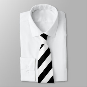 Black and white combination of diagonal lines tie