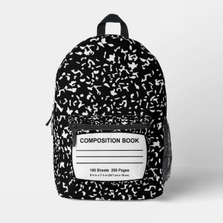 Black and White Composition Notebook Backpack