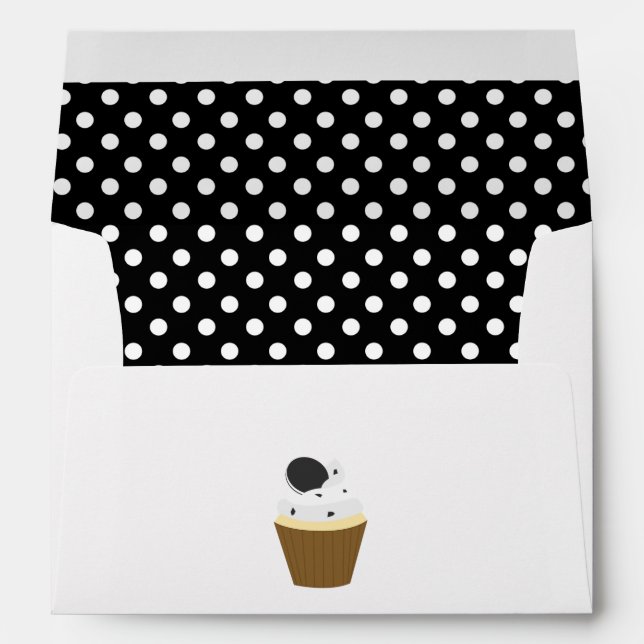 Black and White Cookies Cupcake Envelopes (Back (Bottom))
