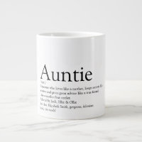 Black and White Cool Fun Aunt Auntie Definition