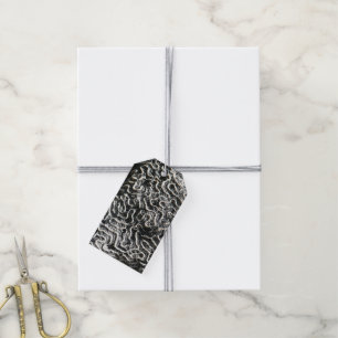 Black and White Coral I Abstract Nature Photo Gift Tags