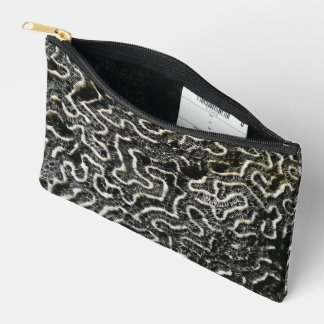 Black and White Coral II Abstract Nature Photo Accessory Pouch