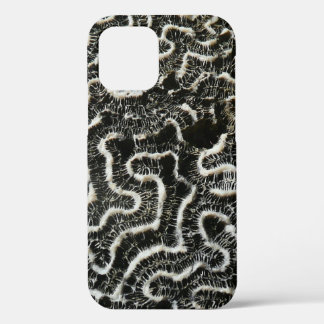 Black and White Coral II Abstract Nature Photo iPhone 12 Case