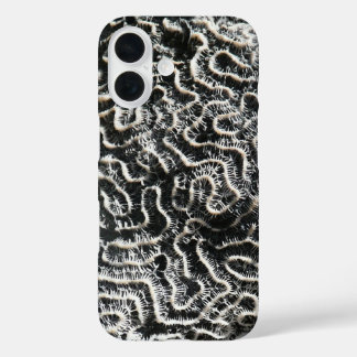 Black and White Coral II Abstract Nature Photo iPhone 16 Case