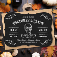 Black and White Costumes and Candy Halloween Party