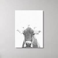 Black and white cow animal portrait