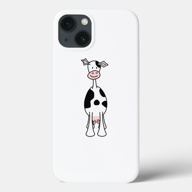 Black and White Cow Cartoon. Front. Case-Mate iPhone Case (Back)