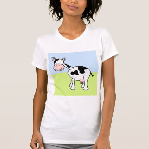 Black and White Cow Cartoon. T-Shirt