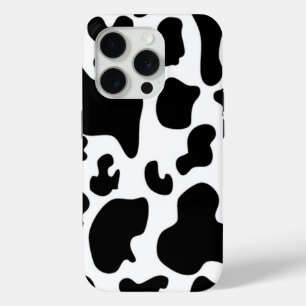 Black and White Cow iPhone 15 Pro Case