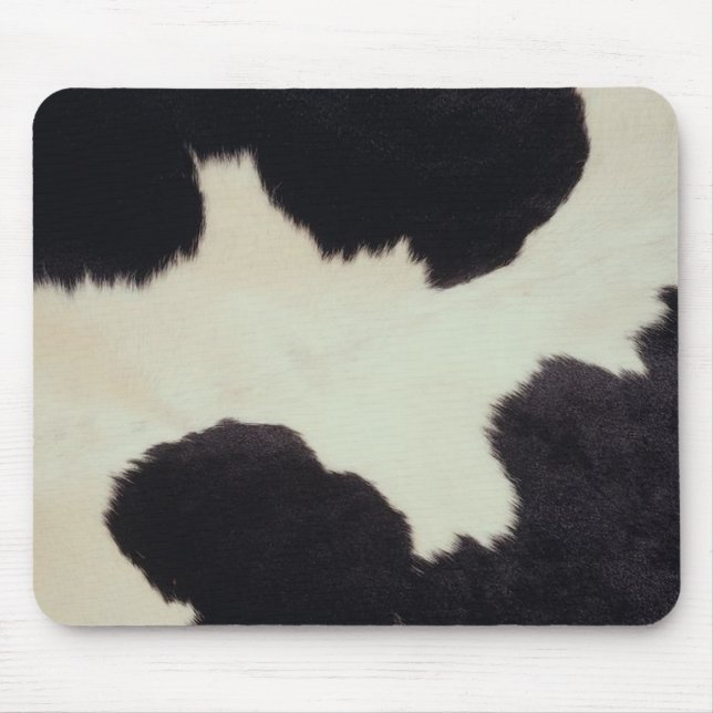 Black and White Cow Hide Mouse Pad (Front)