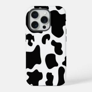 Black and White Cow iPhone 15 Pro Case