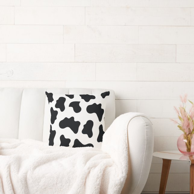 Black and White Cow Pattern Cushion (Couch)