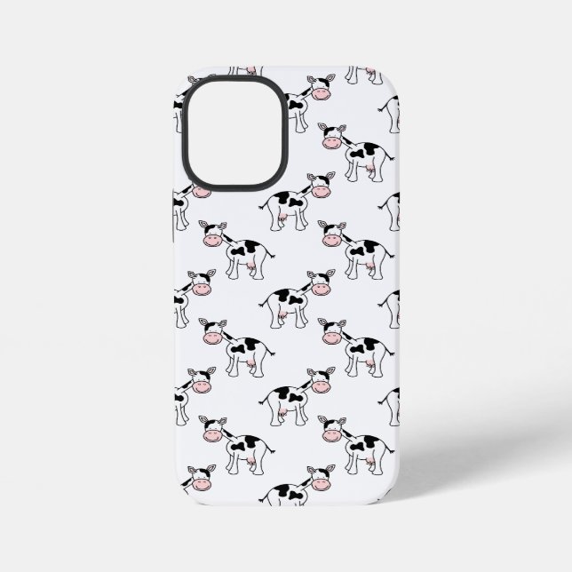 Black and White Cow Pattern. iPhone Case (Back)