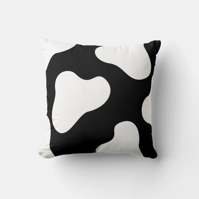 black and white Cow pattern Pillow (Front)