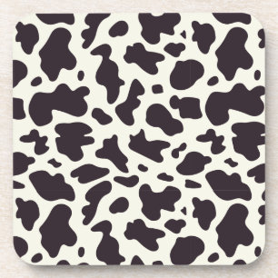 Black and White Cow Pattern Print Coaster
