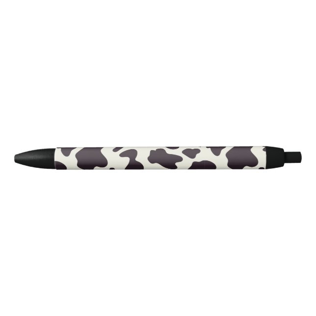 Black and White Cow Pattern Print Ink Pen (Front)