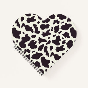Black and White Cow Pattern Print Notebook