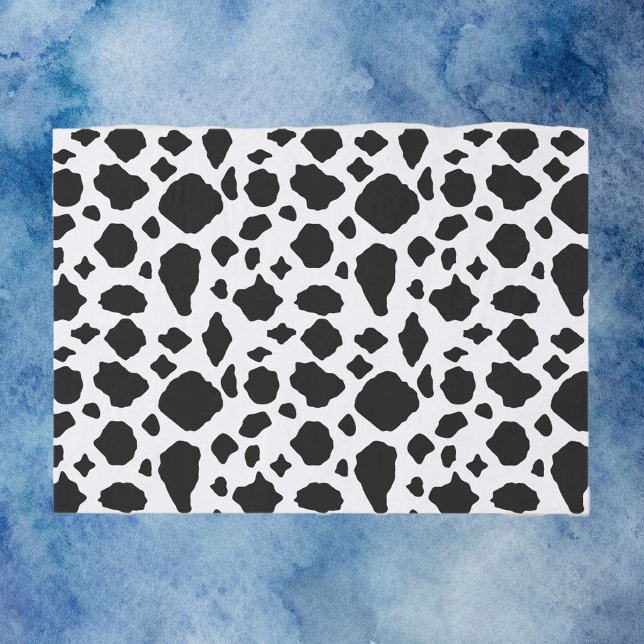 Black and White Cow Pattern Tissue Paper (Tissue paper with a black and white cow pattern.)