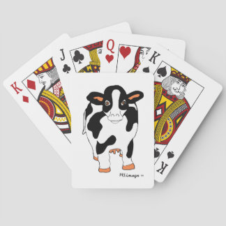Black and White Cow Playing Cards