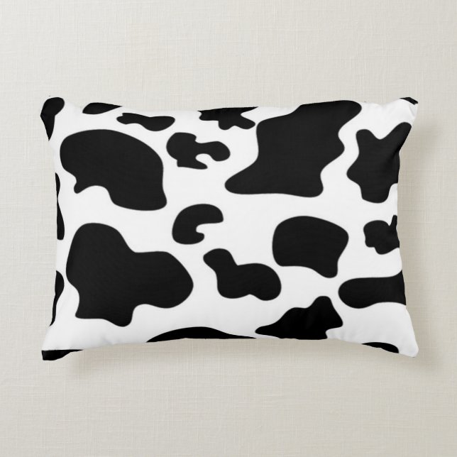 Black and White Cow print Decorative Cushion (Front)