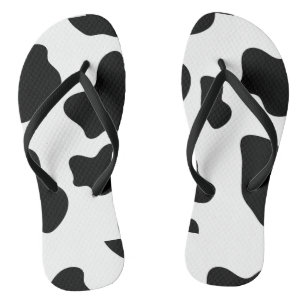Black and white Cow Print Jandals