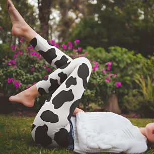 Black and white Cow Print Leggings
