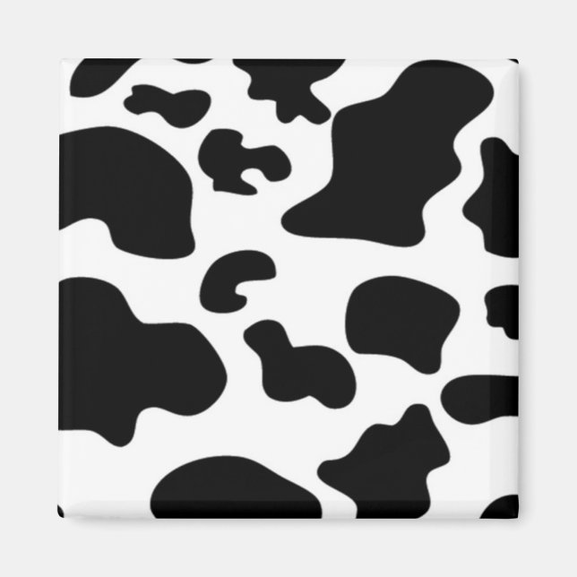 Black and White Cow print Magnet (Front)