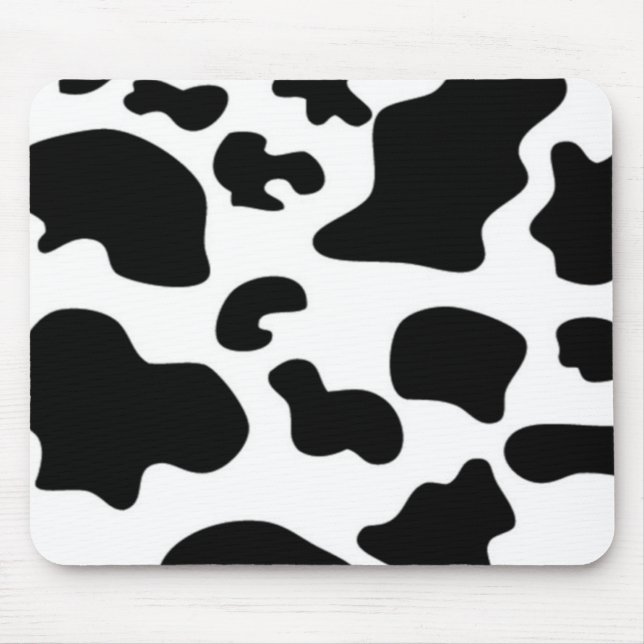 Black and White Cow print Mouse Pad (Front)