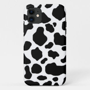black and white cow print pattern Case-Mate iPhone case