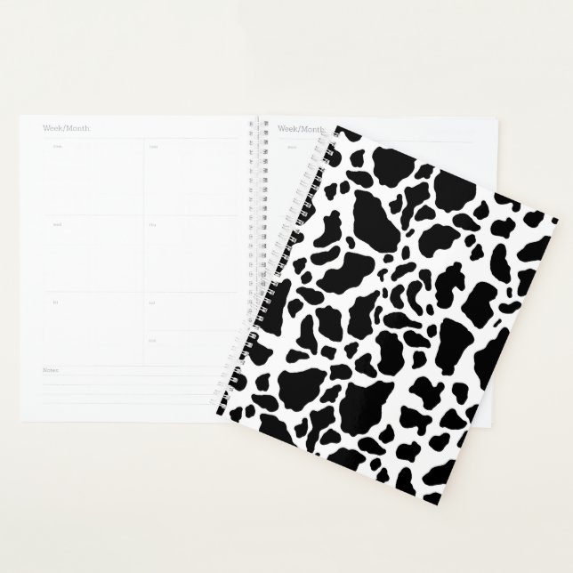 Black and White Cow Print Planner (Display)