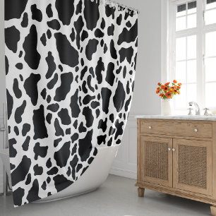 Black and White Cow Print Shower Curtain