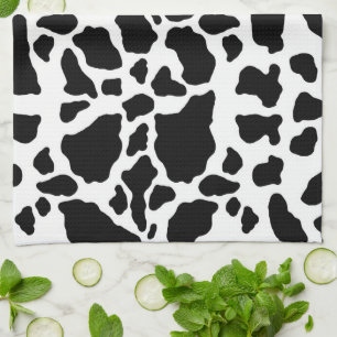 Black and White Cow Print Tea Towel