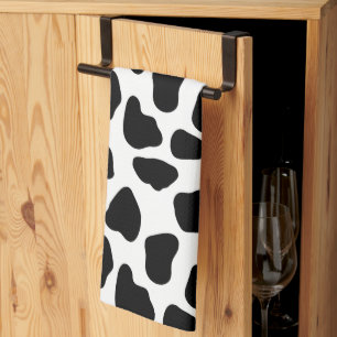 Black And White Cow Print Tea Towel