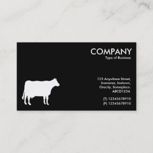 Black and White Cow Symbols Business Card