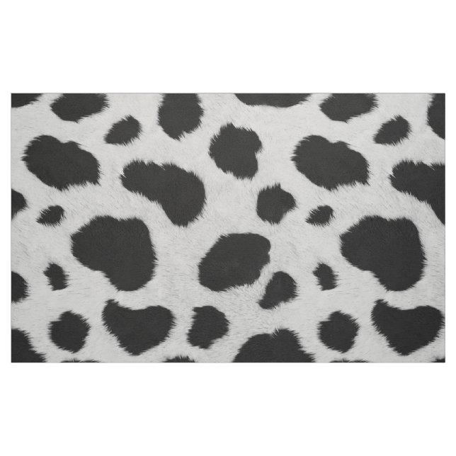 Black and white cowhide fur fabric (Fat Quarter)