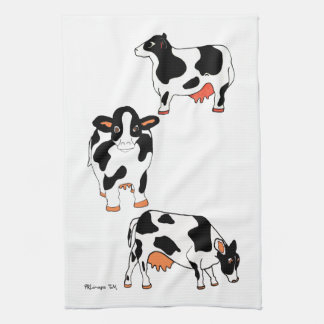 Black and White Cows Kitchen Towel