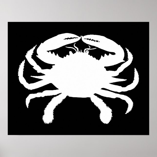 Black and White Crab Poster (Front)