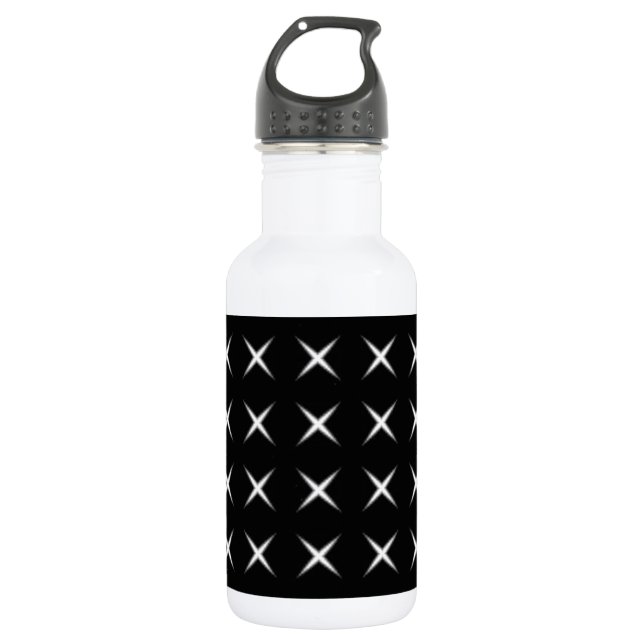Black And White Cross 532 Ml Water Bottle (Front)